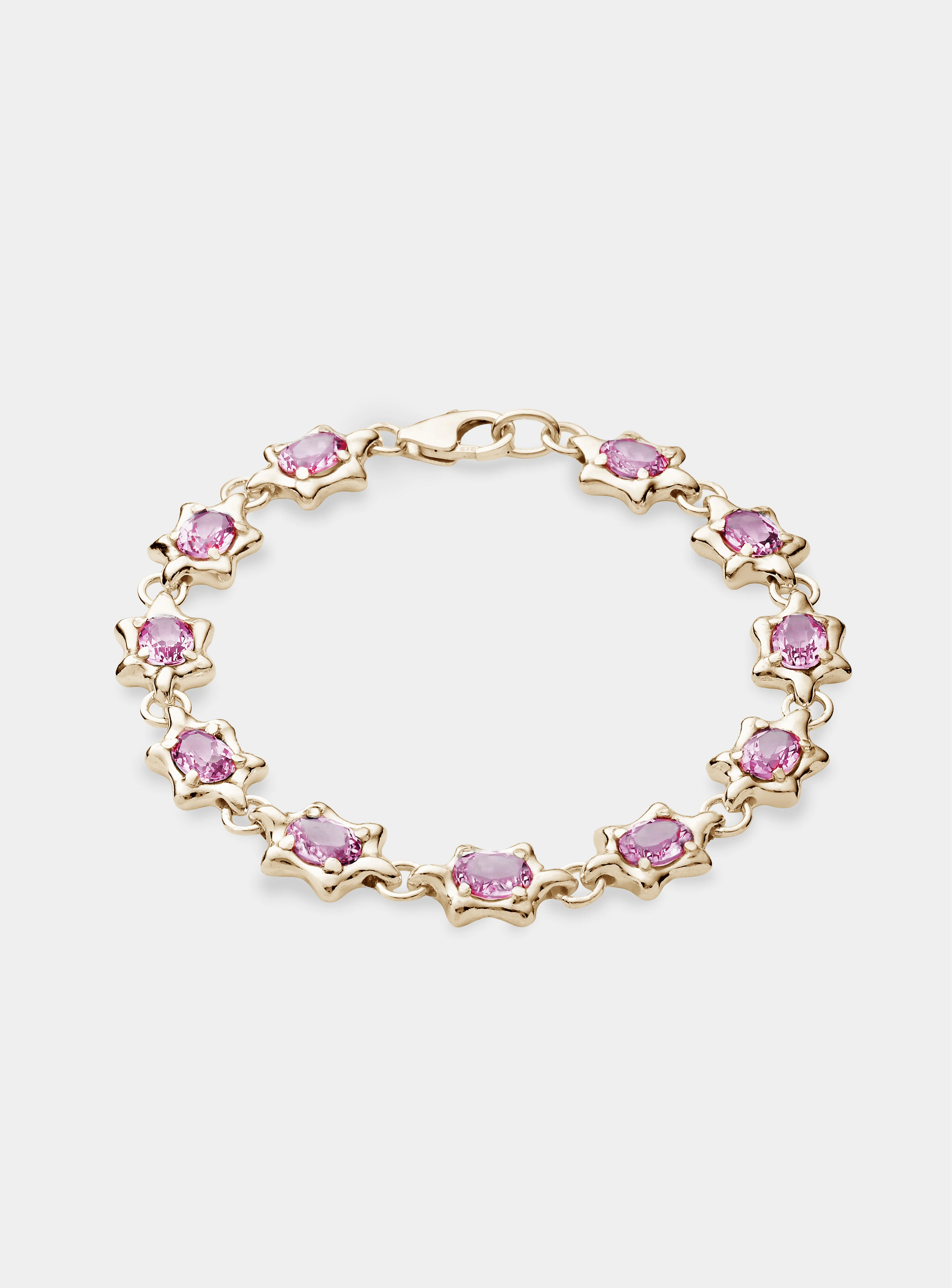 6 Point Gem Bracelet Gold - Image 4