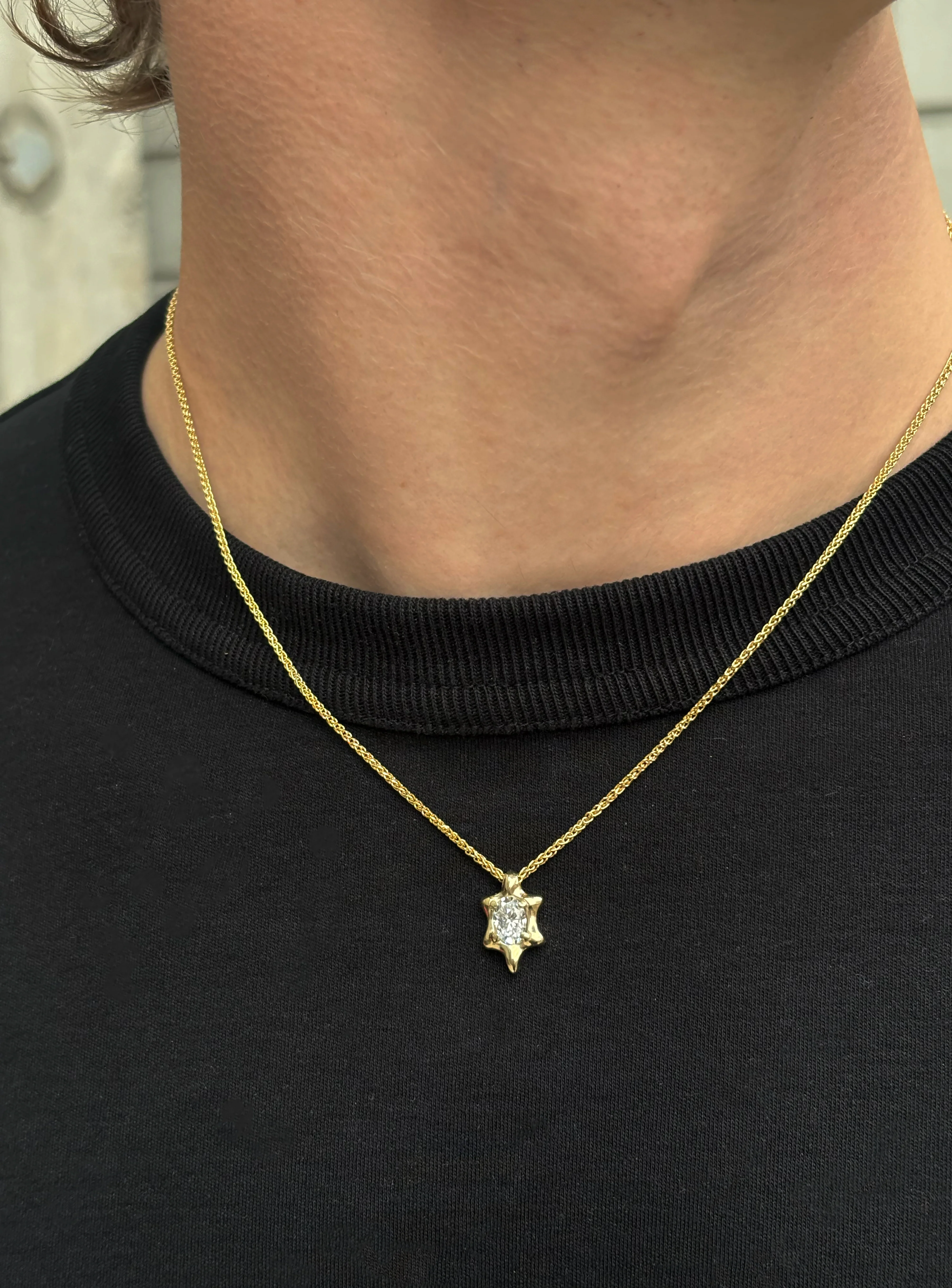 6 Point Pendant Gold - Image 3