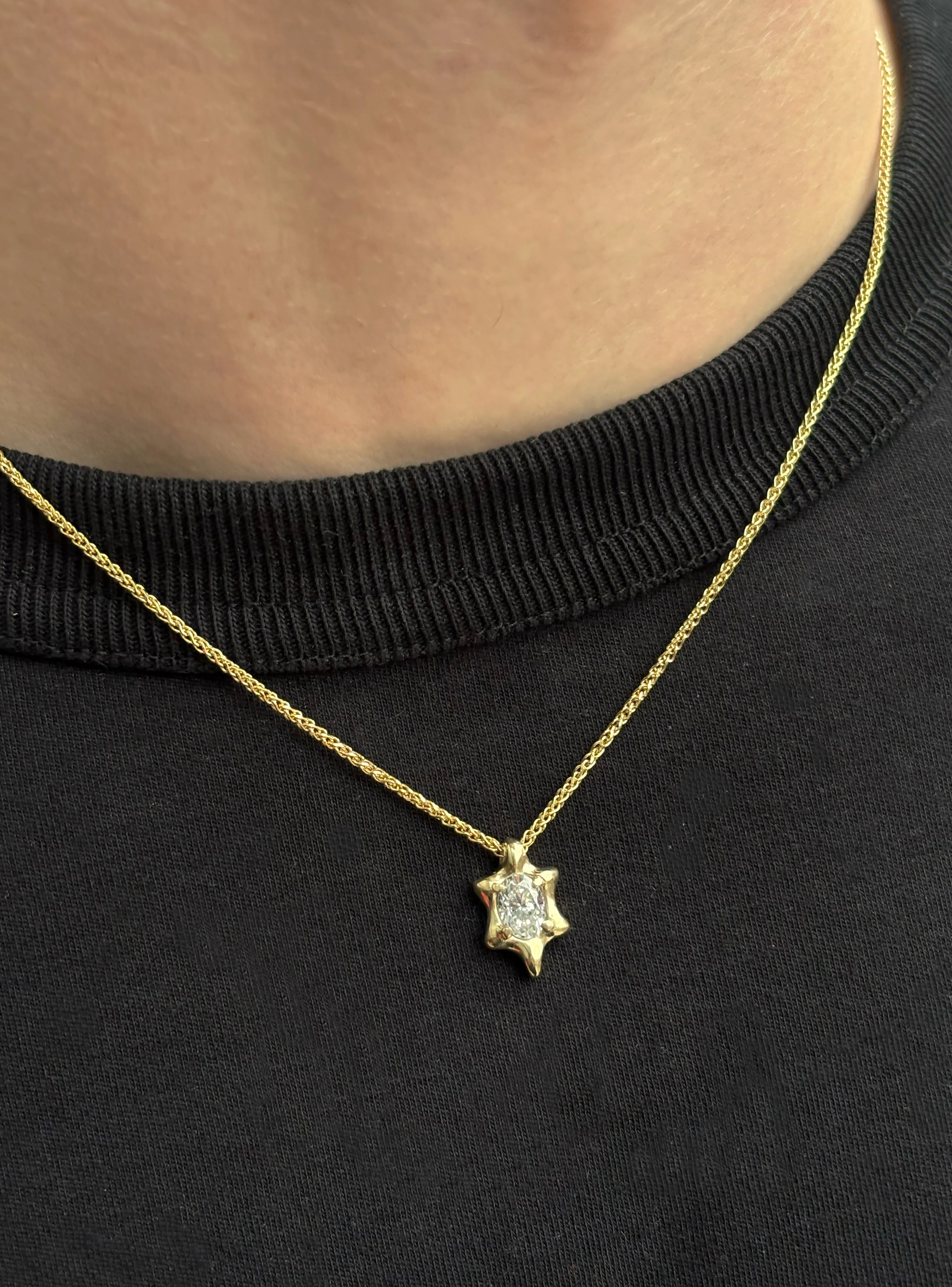 6 Point Pendant Gold - Image 9