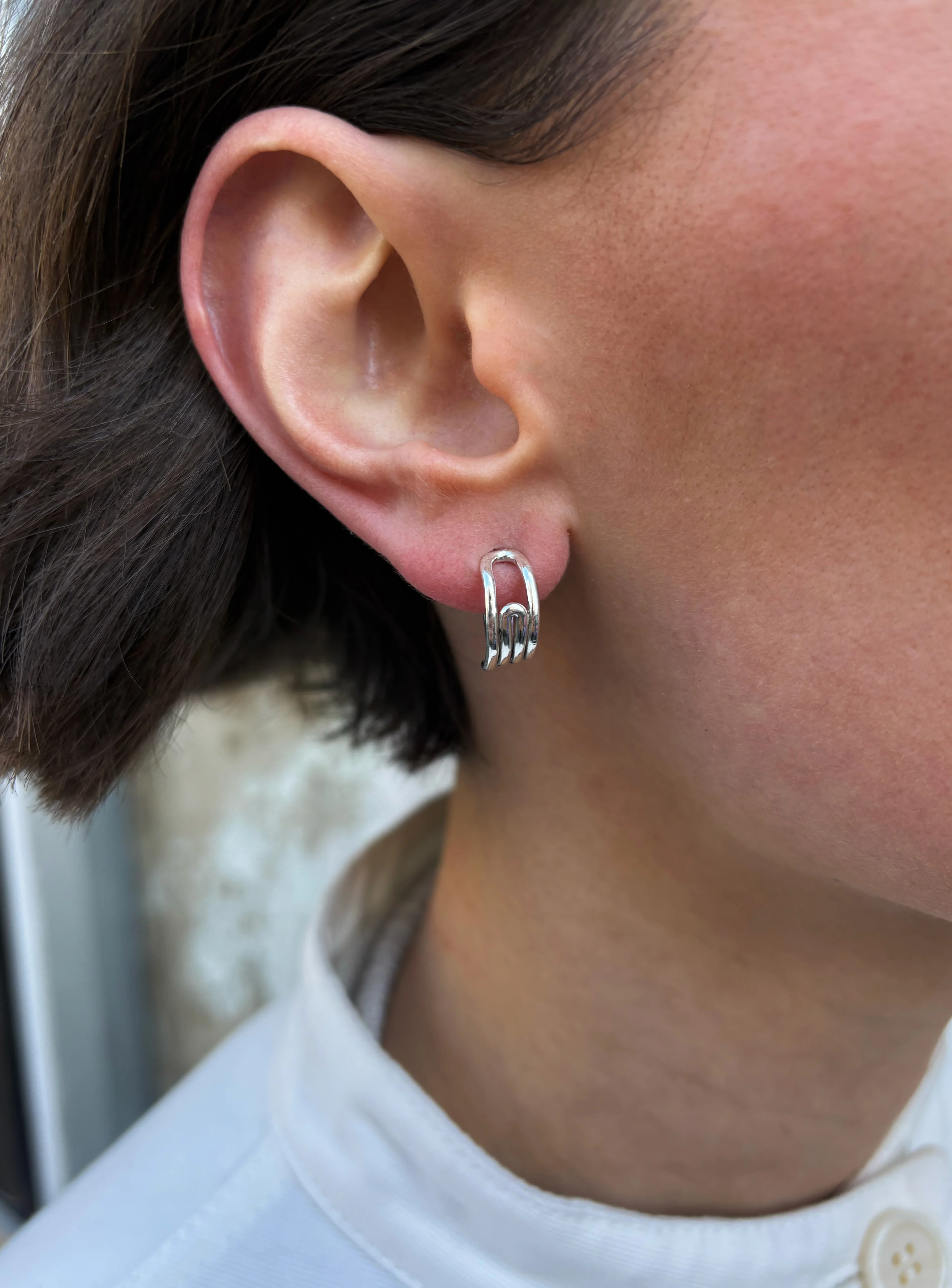 Paper Clip Hoops Small - Image 4
