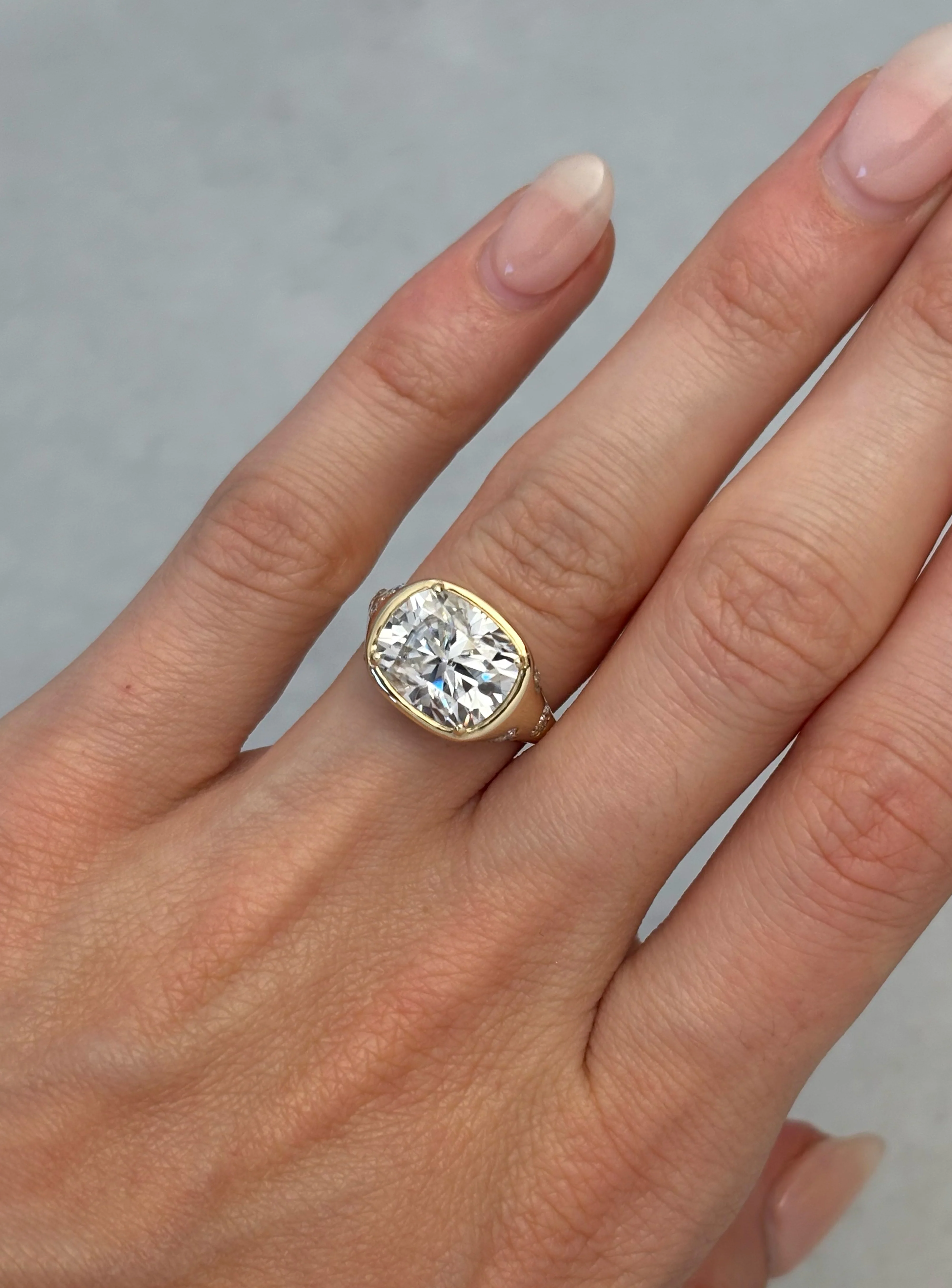Pave Cushion Ring - Image 3